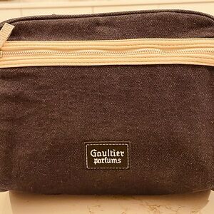 Jean Paul Gaultier Black and Tan Toiletry Bag